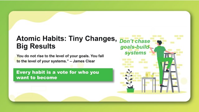 Atomic Habits: Tiny Changes, Big Results