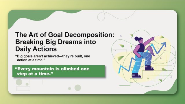The Art of Goal Decomposition: Breaking Big Dreams into Daily Actions